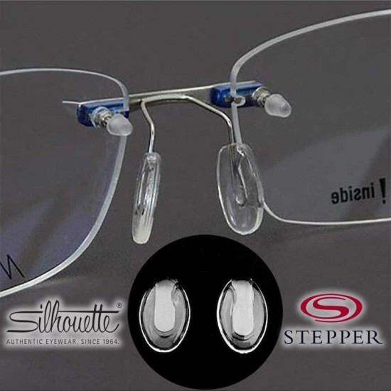 Stepper Titanium Ve Silhouette Gözlük Burunluk Plaket Ped / 2 Çift
