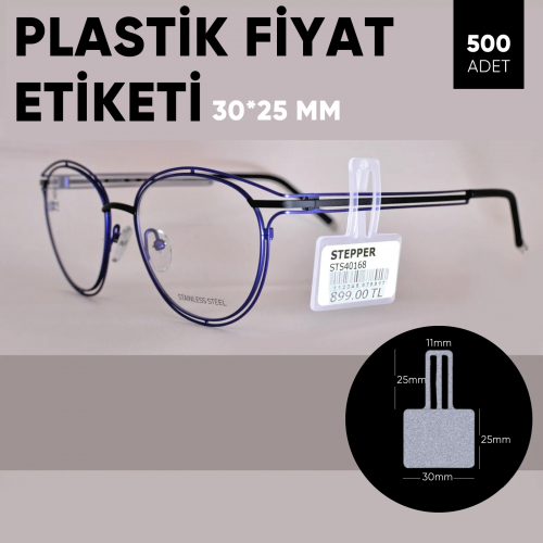 Optik ve Güneş Gözlükleri İçin Plastik Fiyat Etiketi - 25*30 mm / 500 Adet Optik ve Güneş Gözlükleri İçin Plastik Fiyat Etiketi - 25*30 mm / 500 Adet
