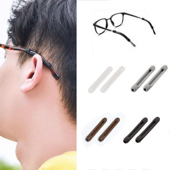 Non-Slip Silicone Glasses Handle Tip Protection Apparatus