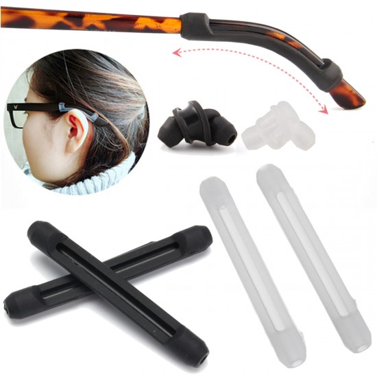 Non-Slip Silicone Glasses Handle Tip Protection Apparatus Non-Slip Silicone Glasses Handle Tip Protection Apparatus