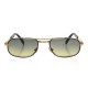 Vintage Turkish Handmade Gold Plated Unisex Style Sunglasses / Black & Yellow Lens