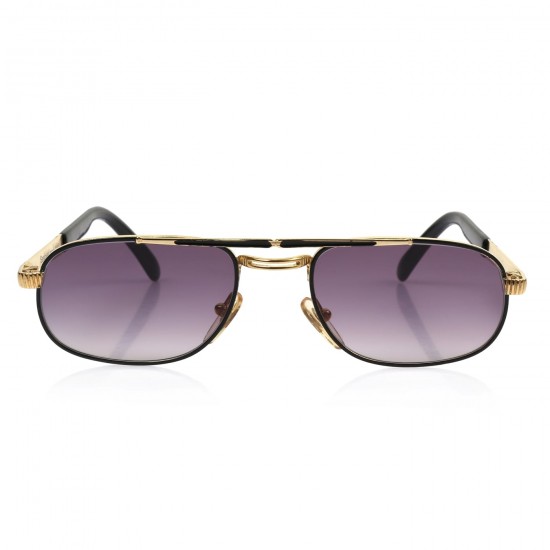 Vintage Turkish Handmade Gold Plated Unisex Style Sunglasses / Purple Lens