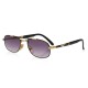 Vintage Turkish Handmade Gold Plated Unisex Style Sunglasses / Purple Lens
