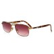 Vintage Turkish Handmade Gold Plated Unisex Style Sunglasses / Puple Lens