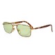 Vintage Turkish Handmade Gold Plated Unisex Style Sunglasses / Soft Green Lens