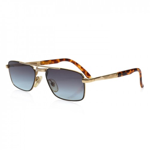 Vintage Türk El Yapımı Altın Kaplama Unisex Tarz Güneş Gözlüğü / Füme & Mavi Çift Renk Cam Vintage Türk El Yapımı Altın Kaplama Unisex Tarz Güneş Gözlüğü / Füme & Mavi Çift Renk Cam