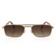 Vintage Turkish Handmade Gold Plated Unisex Style Sunglasses / Brown Lens