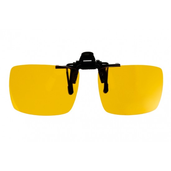 Büyük Mandal Açılır/Kapanır Antifar Sarı Renk Polarize Gece Görüş Gözlük Klipsi