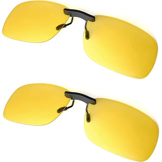 Fixed Latch Antifar Yellow Color Polarized Night Vision Glasses Clip