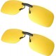 Fixed Latch Antifar Yellow Color Polarized Night Vision Glasses Clip